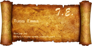 Tuss Emma névjegykártya